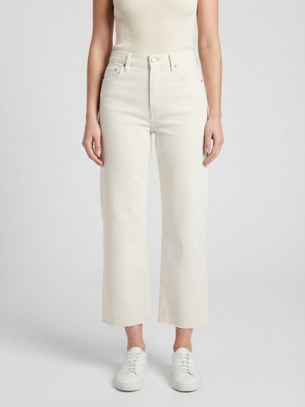 Madewell Perfect Vintage Wide Leg Crop Jeans Ecru White Size 29S NWT